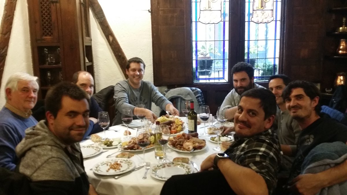 rafael_luque's tweet photo. Our post Pharo training in a restaurant from the XVI century. Thank you @estebanlm ! @pharoproject #osoco https://t.co/a0PjQUSAWN