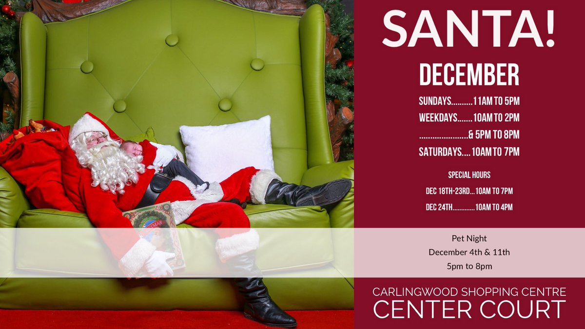 FyreScope's tweet image. #CarlingwoodSanta Santa Wait Times - As of Saturday Dec 2 11:15am - 1hr 30min #carlingwoodmall #ottawa #ottcity