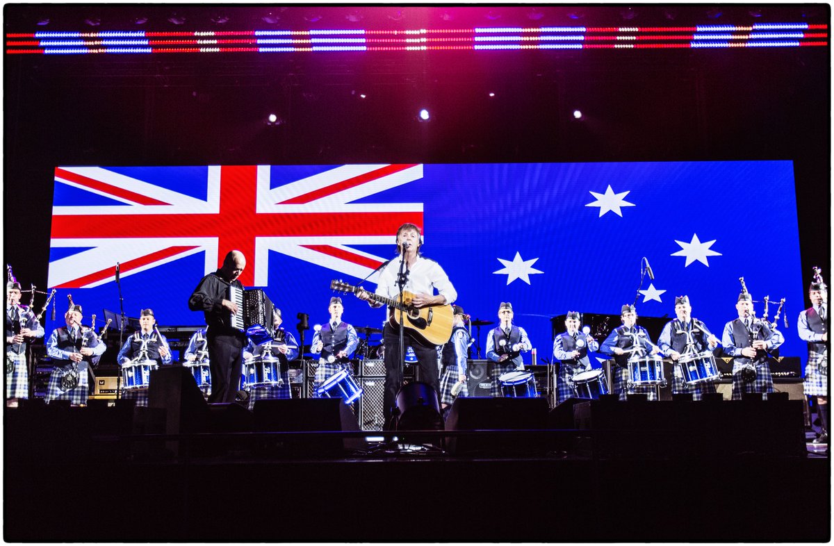 Image result for paul mccartney perth 2017 australia flag