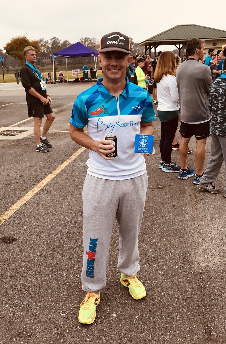 Adam_Hall4's tweet photo. Great day to be #sexy at the Baton Rouge Beach 1/2 Marathon. 3rd Place in the age group! @NewtonRunning @BIG_SEXYRacing #LugItOut #ownway #ZeroMinimums #OwnWayApparel @Chilis #LetsTriTogether https://t.co/z2VR5jVjkX