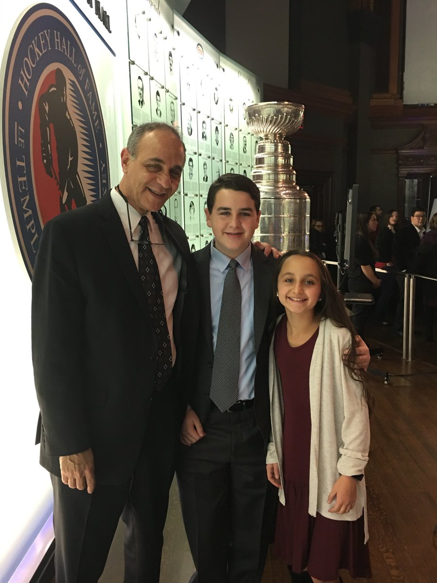 DrYell's tweet photo. Dr. David Darrow celebrating his year as #SENTAC2017 with his lovely children and the Stanley Cup! https://t.co/vOPL7taXZC