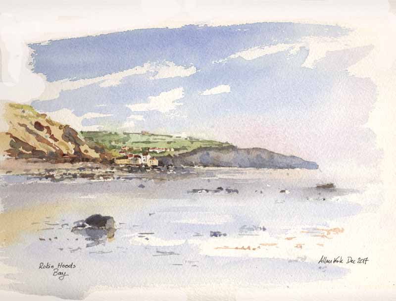 Robin Hoods Bay #thedailysketch #watercolour #bigartboost #watercolor  arches rough paper
