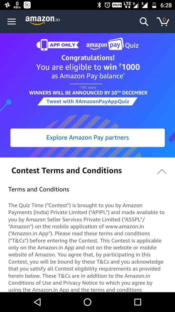 Kashish_jain04's tweet photo. I hope to win this
#amazonpayappquiz https://t.co/nKsjuSdEK1