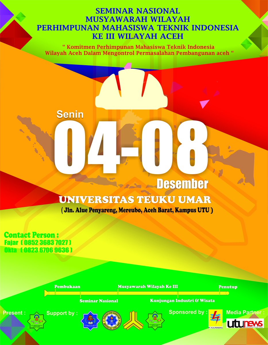 PMTI Wil-Aceh Di Universitas Teuku Umar.
MUSWIL Ke III PMTI
@Kampus_utu <a href="/jokowi/">Joko Widodo</a> <a href="/humasaceh/">Humas Pemerintah Aceh</a> <a href="/wapres_ri/">Wakil Presiden RI</a> @kemristekdikti <a href="/KemenPU/">Kementerian PU</a>