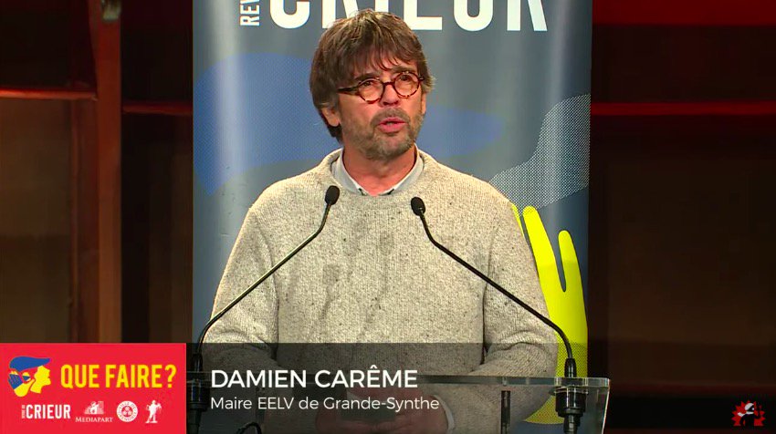 <a href="/LaRevueduCrieur/">La Revue du Crieur</a> <a href="/Ed_LaDecouverte/">Éditions La Découverte</a> <a href="/edwyplenel/">Edwy Plenel</a> <a href="/MCVergiat/">M C Vergiat</a> <a href="/Deputee_Obono/">Députée Obono</a> <a href="/FranceInsoumise/">La France insoumise</a> <a href="/PaulMagnette/">Paul Magnette</a> <a href="/bromagnan/">Barbara Romagnan</a> Quatrième intervention de la journée : @DamienCAREME (maire EELV de Grande-Synthe). Au défi des réfugiés. #MediapartLive mediapart.fr