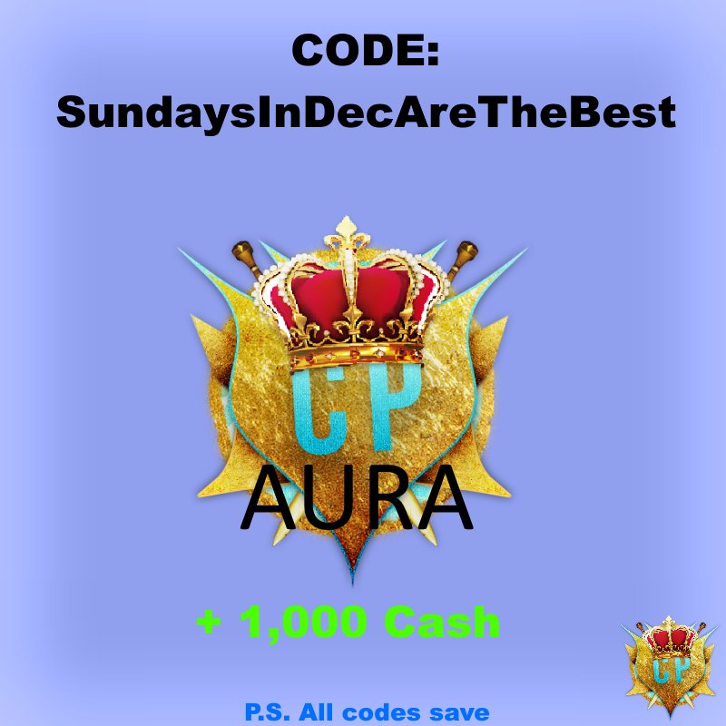 JaklicGames's tweet photo. December is here with a brand new Christmas Tycoon code: SundaysInDecAreTheBest  🎅🎅🎅🎅You can get CP aura (if you haven't got it) and 1k cash! https://t.co/f1Vhf0iztJ