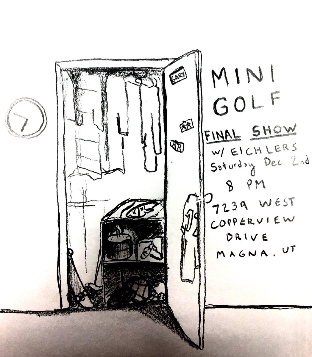 Saying goodbye to this project tonight, Russ will be there, Isaac’s gonna be there too. Music will start around 8:30 ⛳️