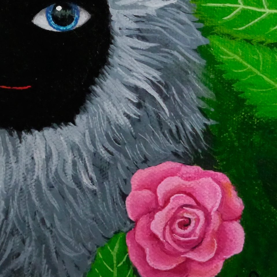 GrumbleToy's tweet photo. Another sneak peek of Ainsley's 'Bonhomme in Roses' painting for the upcoming 'Gift Wrapped' show @cluttermagazine Gallery.  This is just a detail of the painting...full reveal later :) 

#cluttergallery #giftwrapped17 #grumbletoy  #ainsleysturko #bonhomme https://t.co/NAttXe3ruv