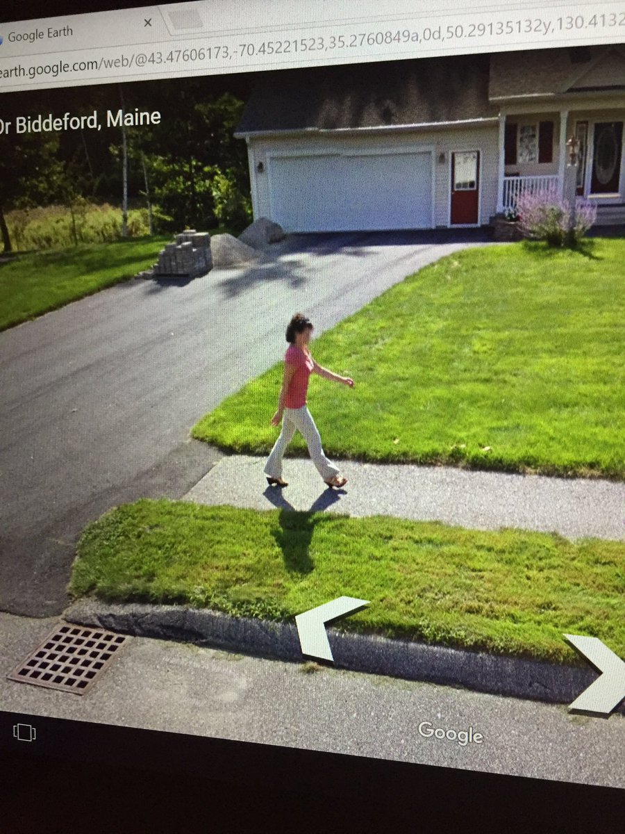 juliapearl_'s tweet image. Google earth just happen to catch my mom chasing Champ down the street and I can't stop laughing