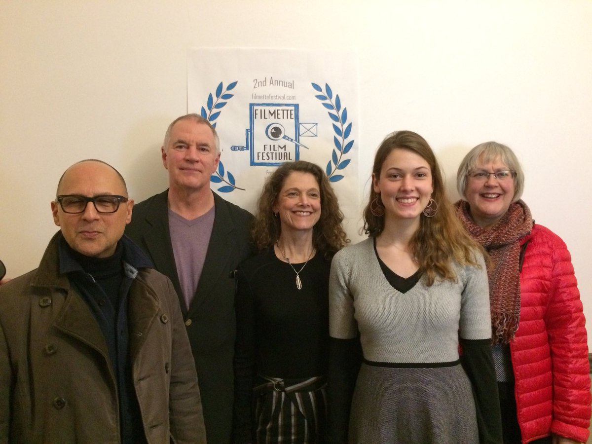 FilmetteFest's tweet image. Terri Hanlon and her cast for “Meringue Diplomacy”at #Filmette2017 at @harvestworks