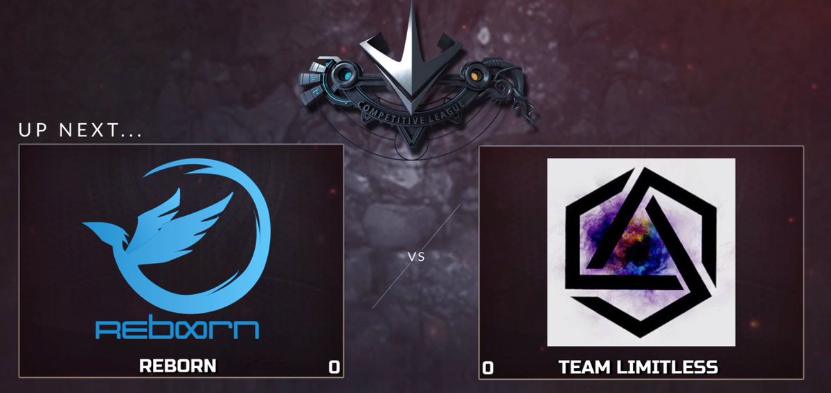 BreakawayDP's tweet photo. Next up at the PCL: Quarter-finals between @TeamRebornNA and Team Limitless. With @solonazgul subbing for @Vekron_Paragon, will Team Limitless be able to cause an upset? https://t.co/KlcB7fosKv