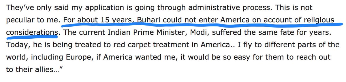 Presidency has refuted claim by former Vice President, Atiku Abubakar that President Buhari was banned from the United States for over 15 years.