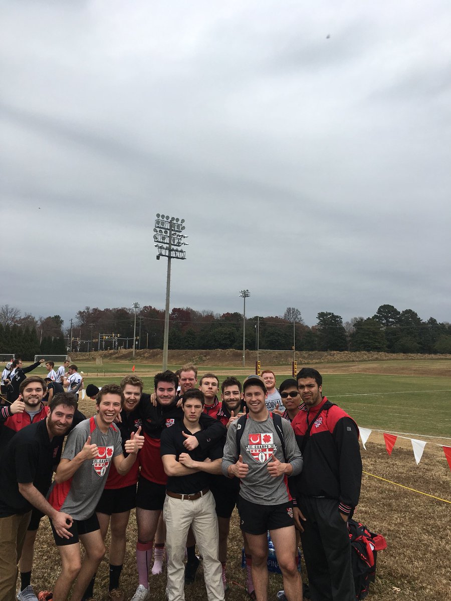 CUARugby's tweet photo. Headed down south to land of the pine and scooped up a 52-7 win over Elon #nobubbles https://t.co/b7d98SueTL