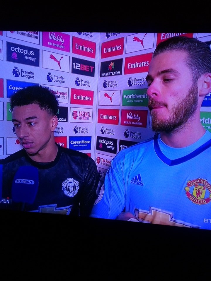 Orangeiceman10's tweet image. BT sport have made De Gea, after one of the finest goalkeeping performances of a generation hand over the man of the match to Jessie Fucking Lingaard