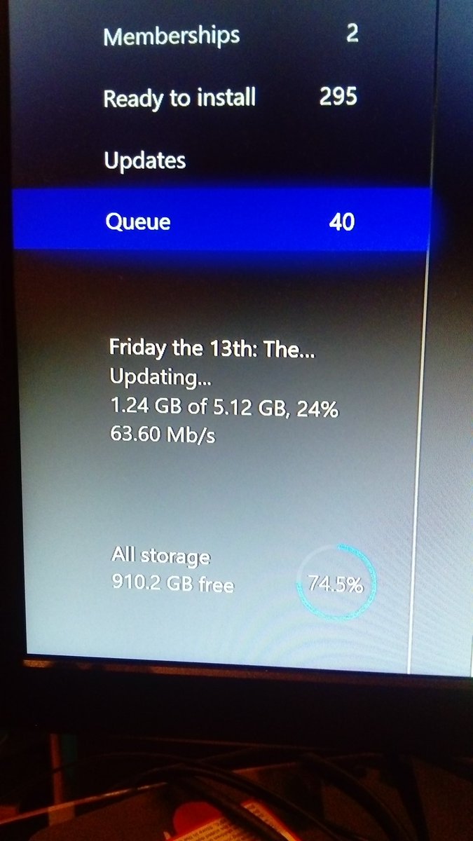 40 updates queued with 13 already done :/ that will teach me for being offline so long, may need more external hard drives too :(