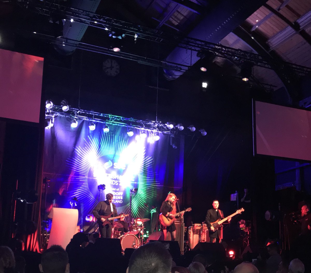 StefSharman's tweet photo. #ssespotlight on @CapitalScotland winner @stephaniecheape opening the #SSEScottishMusicAwards with @NRScot thanks to @YourSSE ❤️ Amazing! https://t.co/1f52ngCJnL