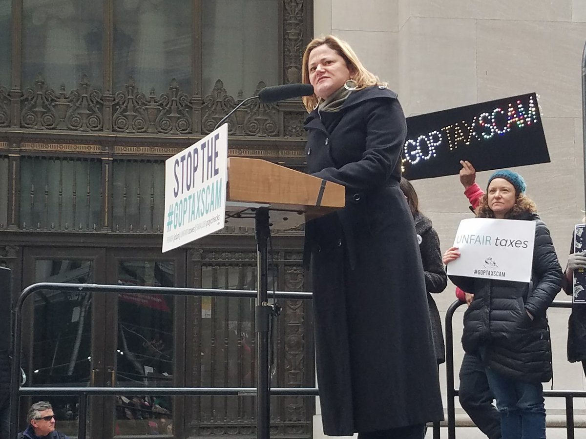 The <a href="/GOP/">GOP</a>'s #TaxScamBill is a "horror show" says <a href="/NYCCouncil/">New York City Council</a> Speaker <a href="/MMViverito/">Melissa Mark-Viverito</a> at today's #FollowtheMoney march + rally