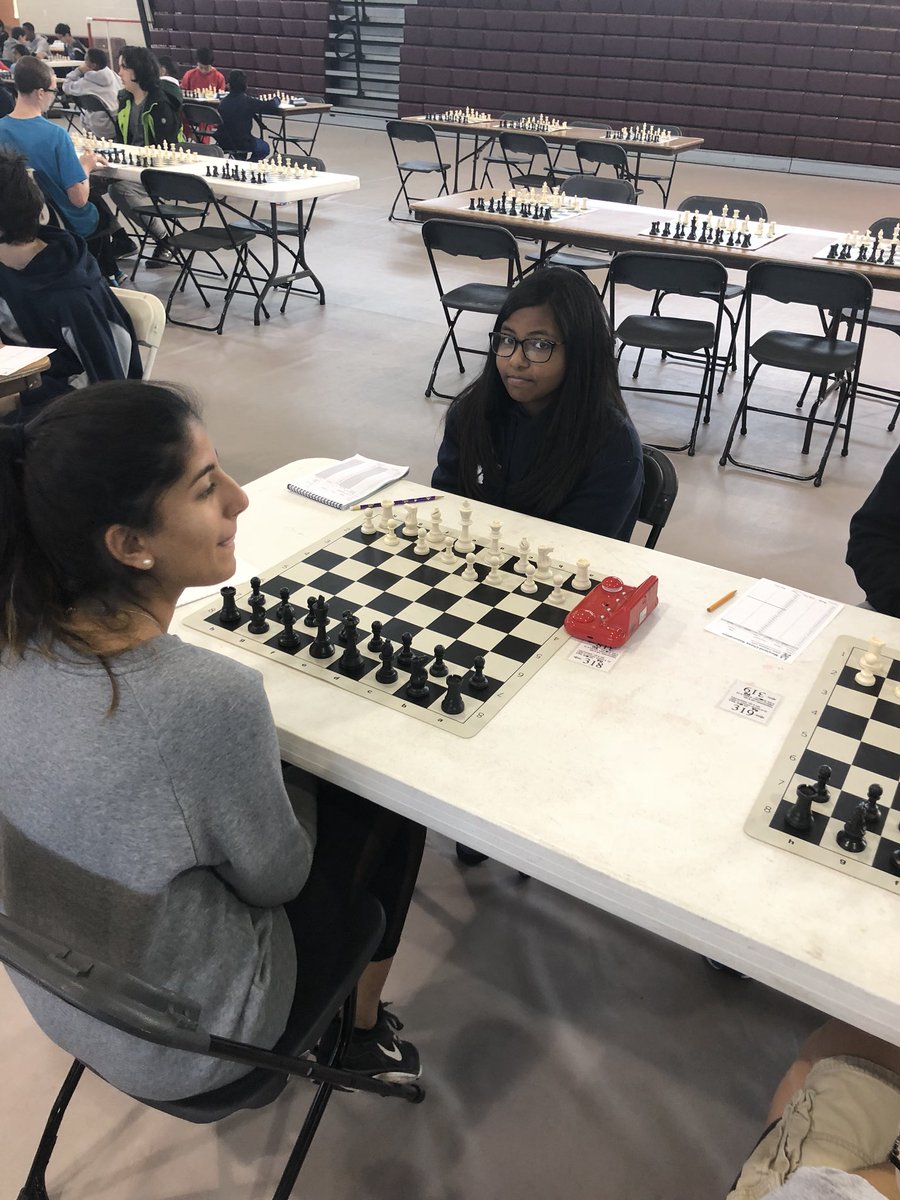 She beat cancer last month! Today she is beating HS kids at chess tournament in MD! One Junior and one Freshman already down! And she’s just in the 7th grade! God is AMAZING! #satchat #NetDE