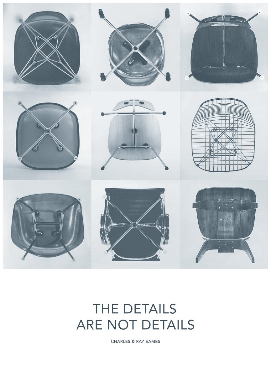 Vitra Na Twitteru The Details Are Not The Details They Make The Product Charles And Ray Eames This Quote Captures The Philosophy Of Charles And Ray Eames And Is Available As A