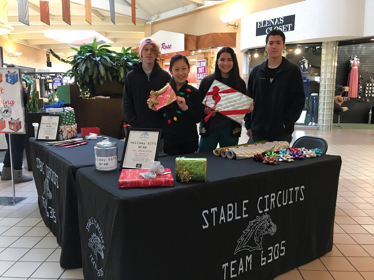 team6305's tweet photo. Come to Sierra Vista Mall and we’ll wrap your presents for FREE! Today and tomorrow from 10-8!
#FRC6305 #OMGrobots #team6305 #stablecircuits6305 #FIRSTInspires #cvrobotics #cnecbroncos @CVRobotics @FIRSTweets https://t.co/cw0crFuQtN