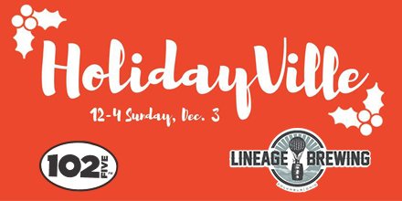 CD929fm's tweet image. HolidayVille in Clintonville is TOMORROW! Over 25 neighborhood shops will have special sales...like @LineageBrew! 20% off Lineage merch, putt-putt in the brewery, &amp;amp; more from 12pm - 4pm. The Scene Team will be there from 1pm-3pm registering you to win prizes like concert tickets
