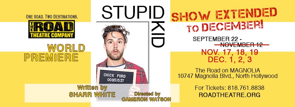 goTheatreFest's tweet photo. Tonight 8pm! Last Weekend for STUPID KID at @roadtheatre Magnolia. Tix: https://t.co/H5YtLEVQLB. @officialnoho #NFF17 Fringe Guide: https://t.co/rKCNQpnHT9. https://t.co/Y9mo6Gvb8w