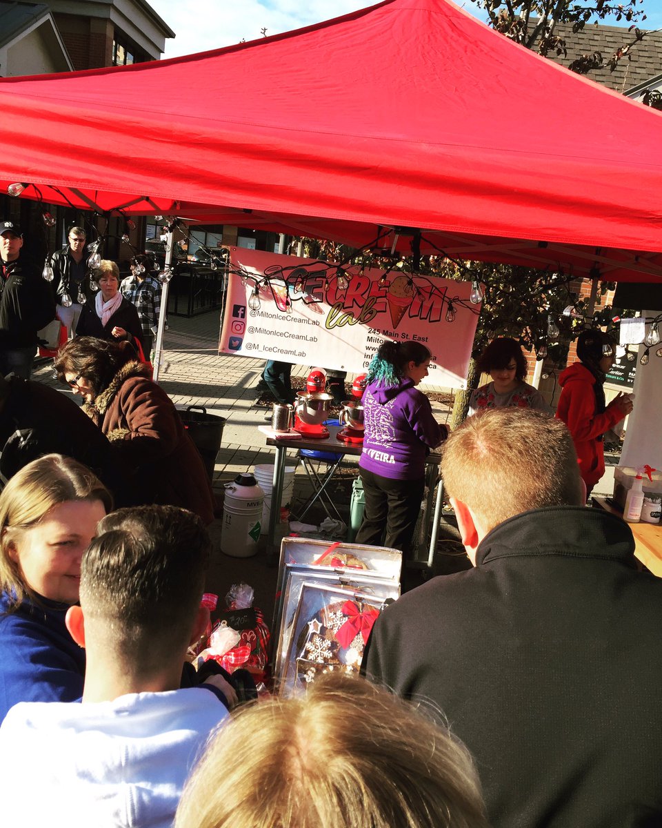 M_IceCreamLab's tweet image. Make sure to come visit our booth today at Milton's Holiday Street Market!