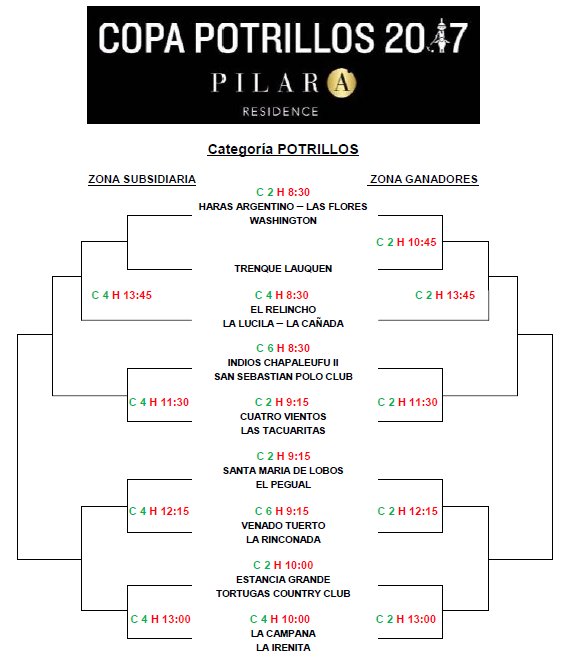 Fixture Potrillos #CopaPotrillos2017