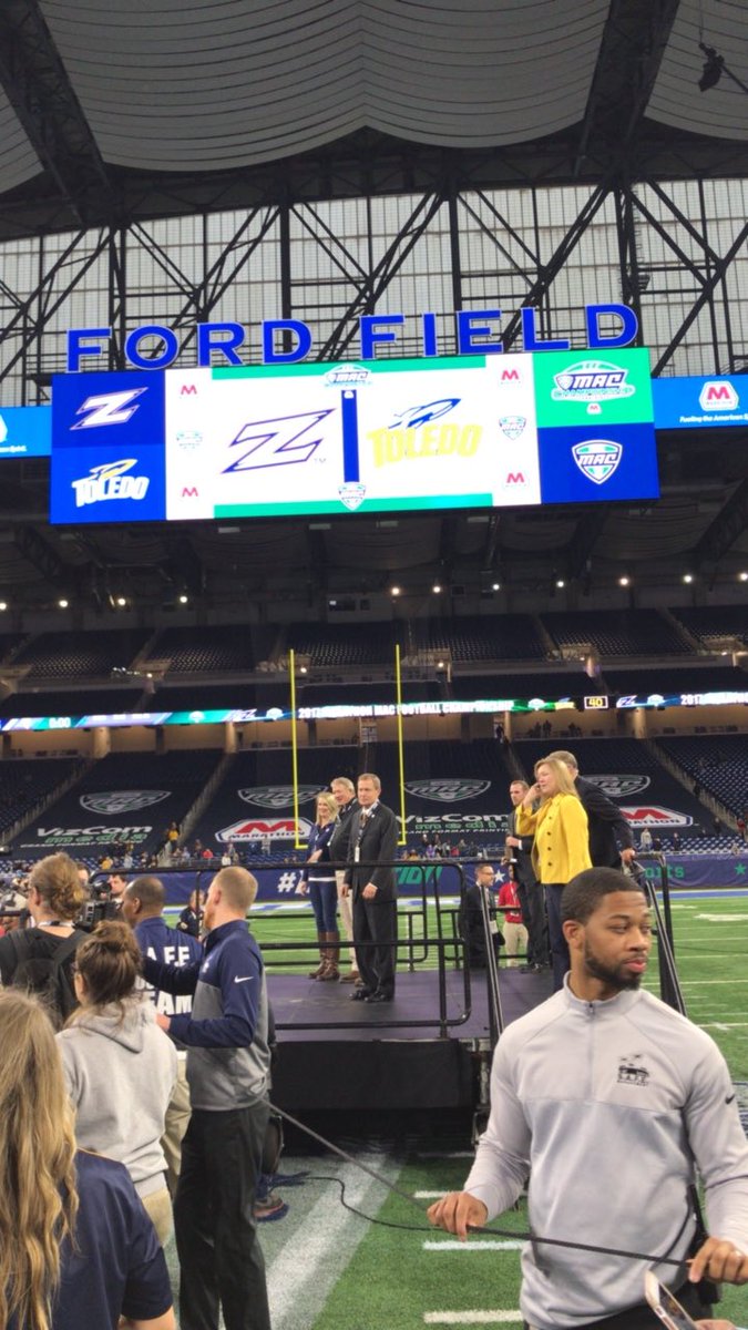 IC_Sports's tweet photo. President Gaber on stage to accept the MAC championship award https://t.co/XmWILyJRUs
