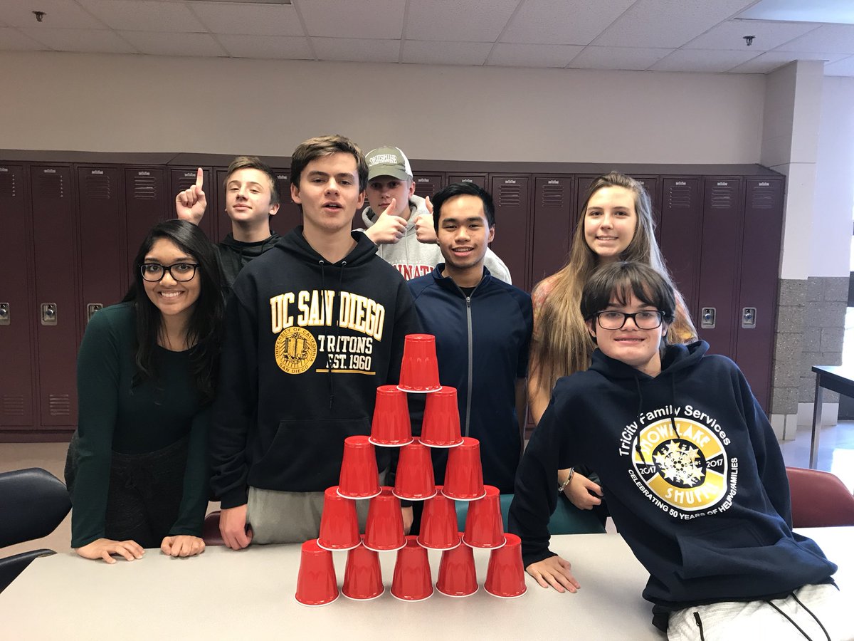 SCNMock's tweet photo. Cup stacking champs! #CaseCamp #MockLife https://t.co/9hCxL9HxF8