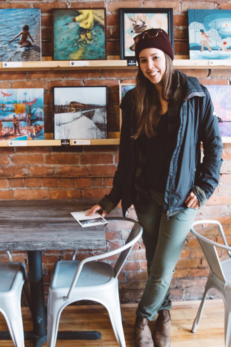 cassidyjeanmc's tweet photo. Was able to take a little break from my @Science_Comm research to check out the awesome @DTSudburyArtCwl ! Stopped by @SaluteCoffeeLtd on Elm to see the squarefoot show. Excited that my photo won the photography category!! #sudbury #downtownsudburyartcrawl #makersnorth https://t.co/xtWGmaVyCo