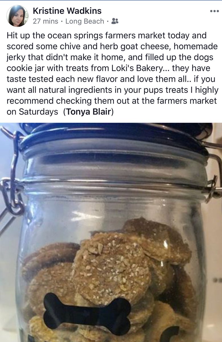 LokisBarkery's tweet photo. Great review for our treats...got to check us out. You and your pup deserve to know what’s going in their treats. All natural and 5 ingredients or less! No wheat, no corn, no soy, no preservatives 🐶 https://t.co/OVkJq2URIn