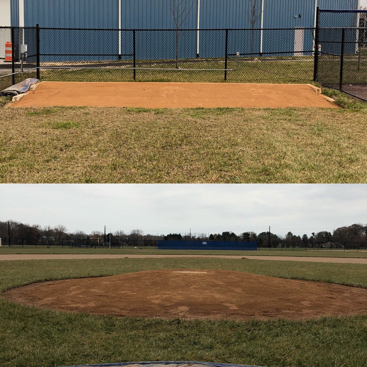 Field upgrades for the 2018 season.🔵⚪️⚾️Thank you Mike Shehorn from WilmU.