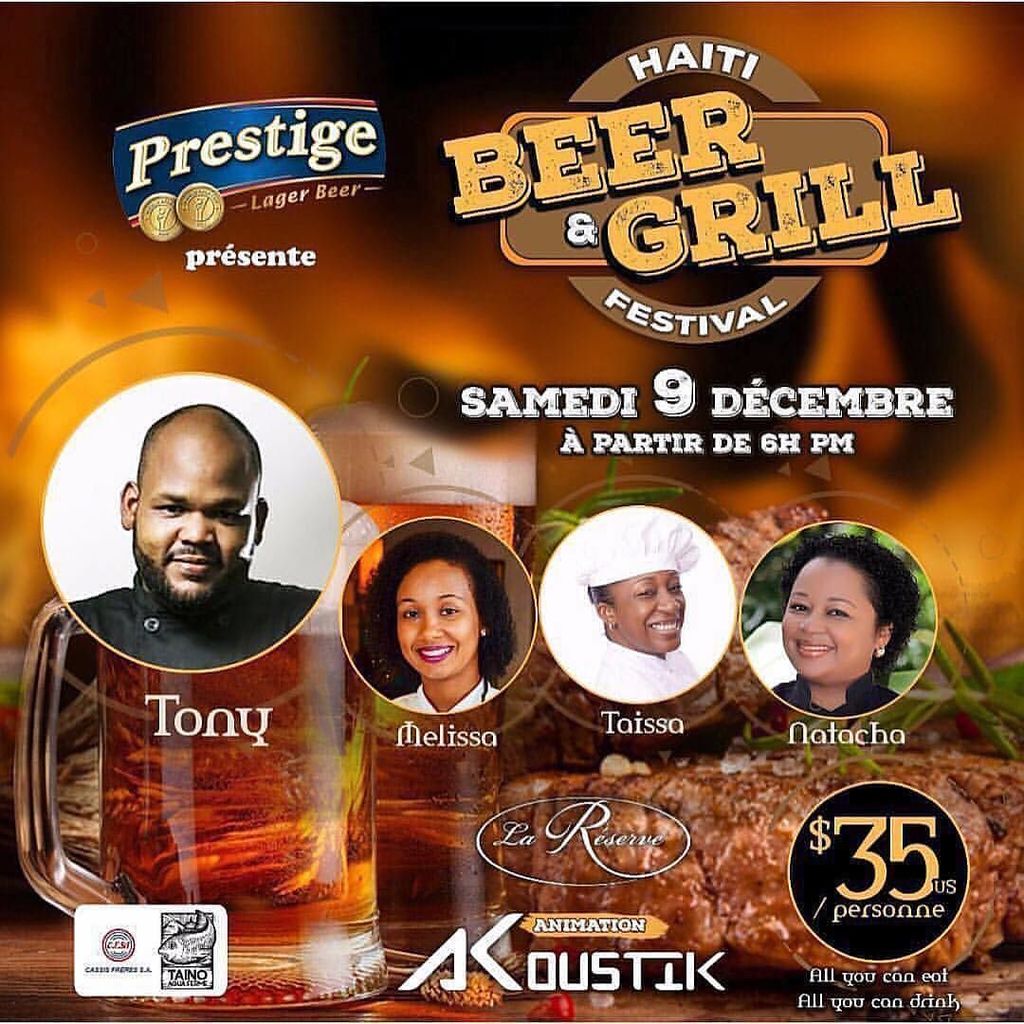sakaptwit's tweet photo. We're back for the 2nd Edition of the most anticipated Fest in Haiti. #BEER #FOOD #MUSIC on Saturday #Dec9th at LA RESERVE @lareserveht
LIVE PERFORMANCE by AKOUSTIK @akoustik_band
ADM: #35USD https://t.co/QXyINGiC5K https://t.co/VbrggHDBpo