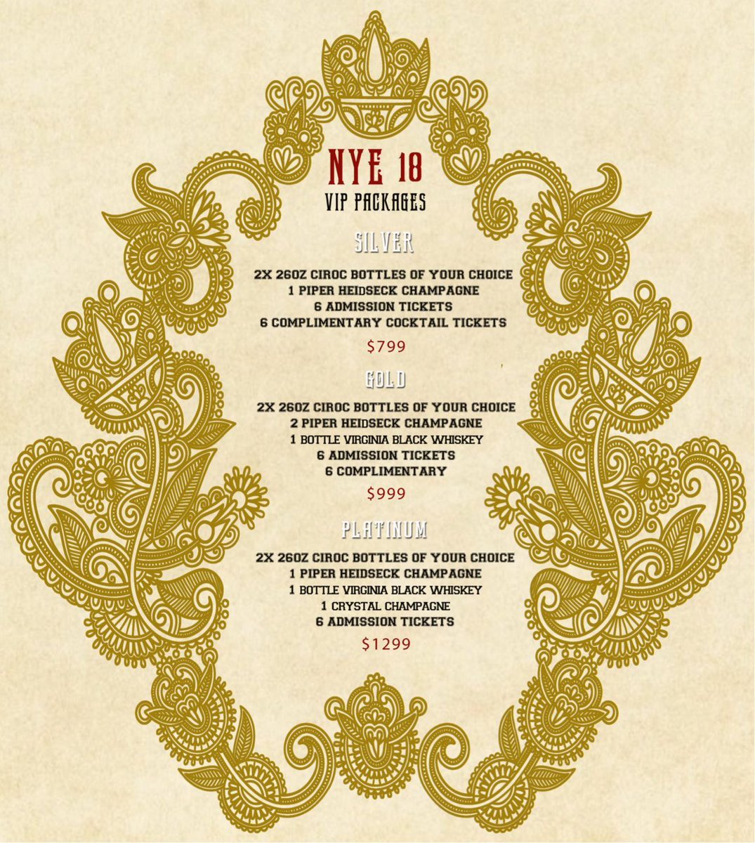 We’re proud to announce our #NYE18 VIP experiences. For those that just feel like ballin’ out on December 31, these packages are for you!!! Tickets available at barouquehamilton.com #hamont #hamontevents #nye2018 #vip