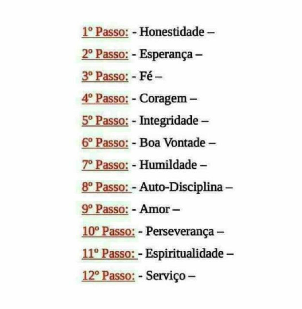 Doze passos para o crescimento!