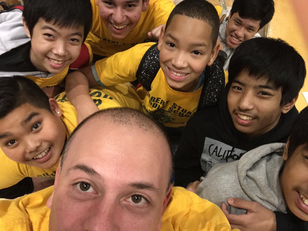 DanVilliard's tweet photo. It’s official! The #gilbertstuartmiddleschool Robotics Team qualifies for the 2018 State Championship! Next stop......#rogerwilliamsuniversity in Bristol, RI. Go Robo-Dragons!!! https://t.co/n3rq86mUZ5