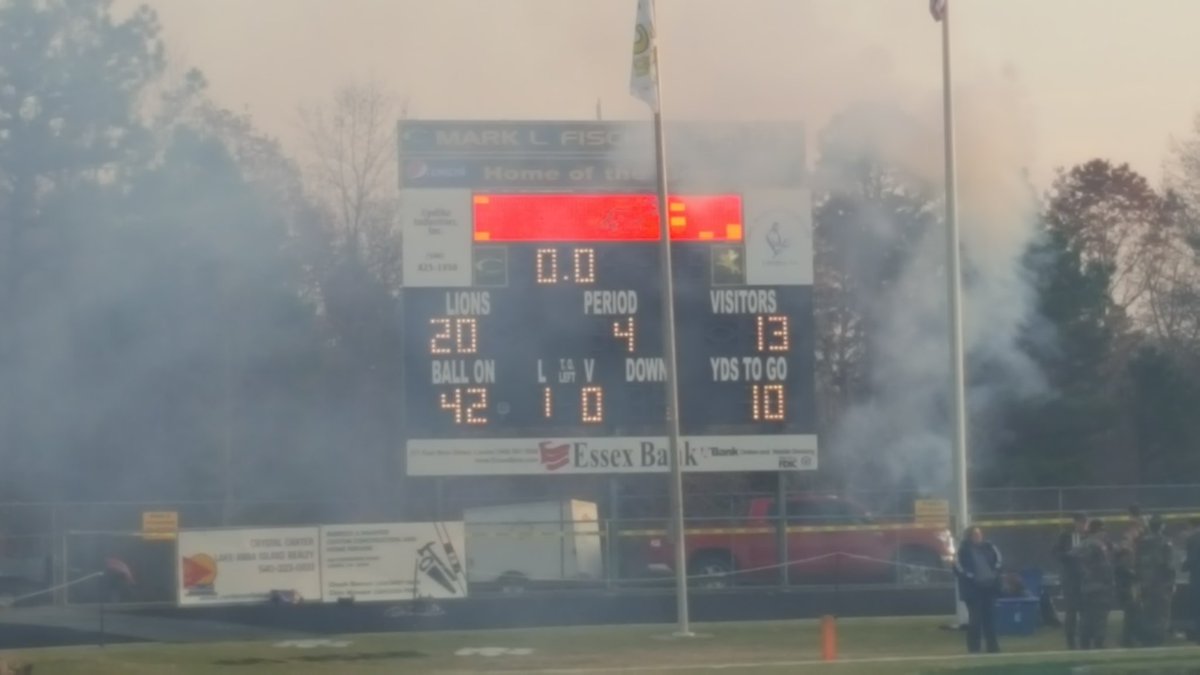TheCVSports's tweet photo. The Louisa Lions are State Championship bound after a 20-13 win over the Lafayette Rams in The Jungle. The Lions will travel to William and Mary next Saturday to play Salem High School for the VHSL Class 4 State Championship title. https://t.co/Hhz18uLkHh
