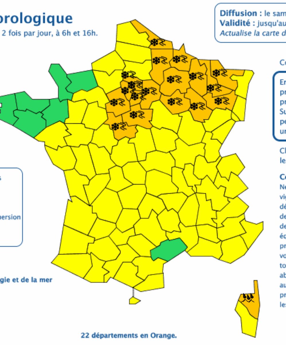 Meteo France Place 22 Dpts En Vigilance Orange Aisne Ardennes Aube Eure Et Loir Loir Et Cher Loiret Marne Haute Marne Meu Lesnews Scoopnest