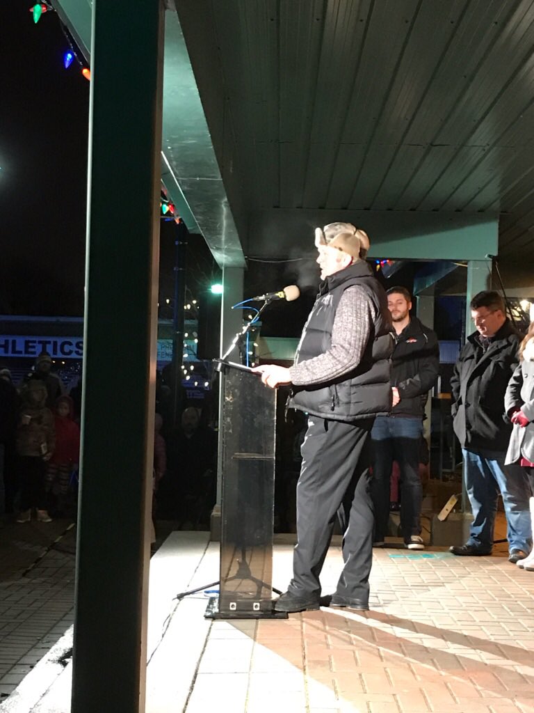 Delighted to be bringing greetings at Tree Lighting Ceremony in Centennial Square this evening.