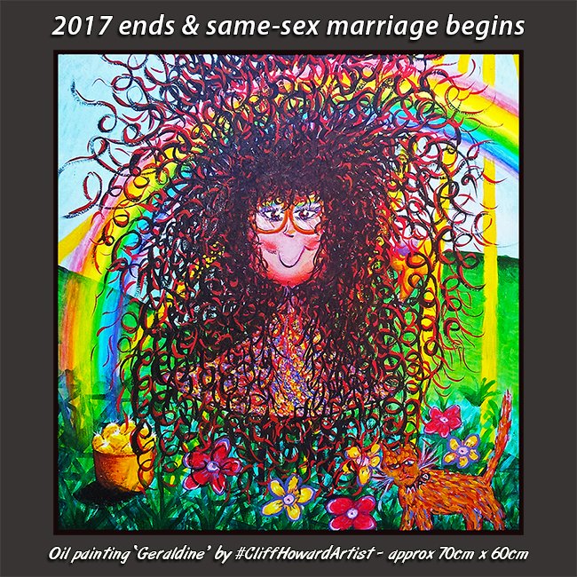 ducttape12's tweet photo. 2017 ends but it’s the start of same-sex #marriageequality in #Australia - as voted by the people for the people #SMH #GuardianAus #SMH #SBS #GayMarriage #gaycivilrights #AMEquality #MEUSA #ACCA_melbourne #Next_Wave #art #theheraldsun #UNHCRUK #CliffHowardArtist #SkyNewsAustralia https://t.co/CaHj4qnlon
