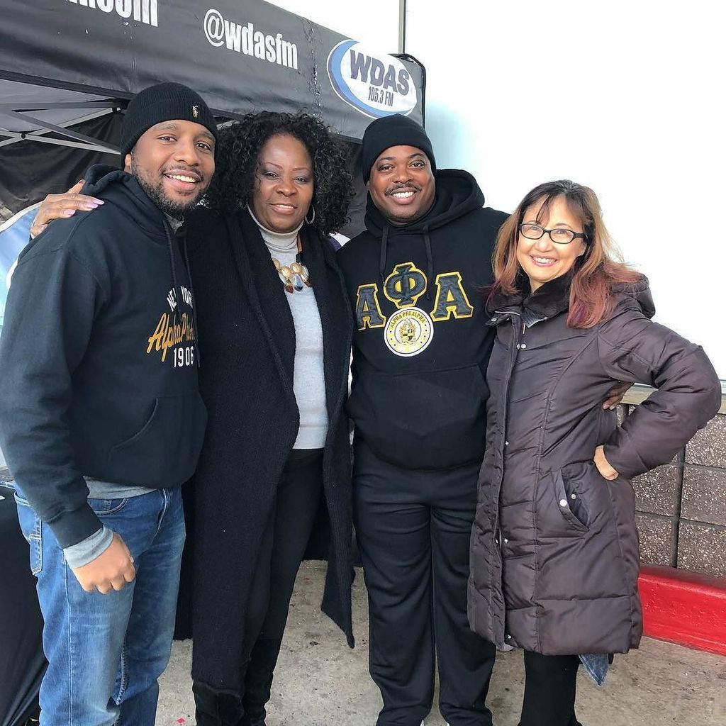loraineballard's tweet image. Love the men of #alphaphialpha #rhochapter who helped us @wdasfm @power99philly #coatsforkids. @frankiedarcell @tyme4action