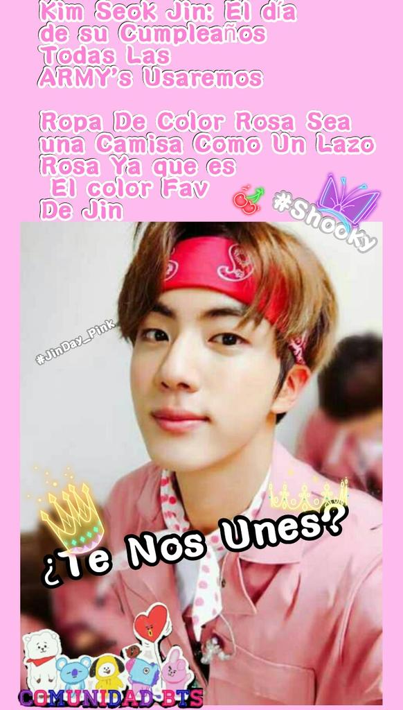 SaradaU55441883's tweet photo. Comenten Sus Fotos Con el Hashtag #JinDay_Pink 👑✨🎈

Ya Falta Poco ⭐❤ https://t.co/wsXvmJXfzN