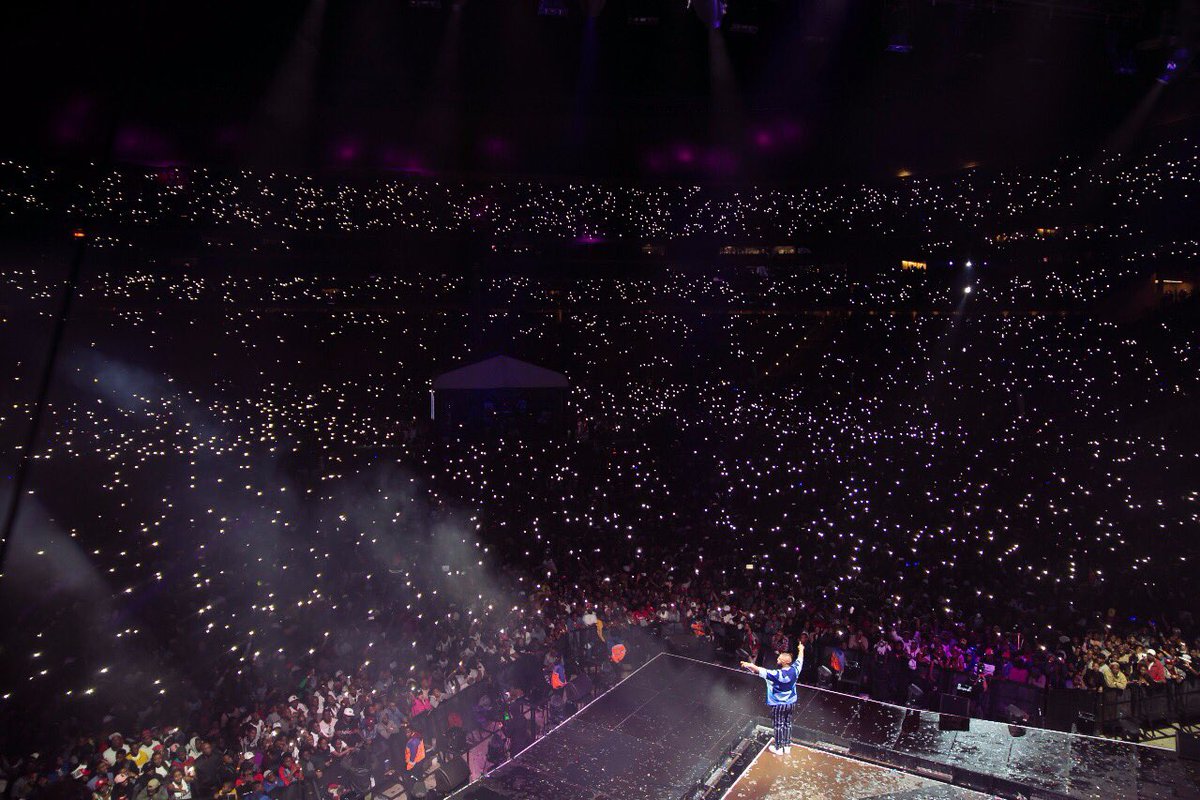 History was made!!! Soccer city stadium was filled!!! 68000 tickets sold!!! Thank you!!! I love you!!!! God is good all the time!!! #FillUpFnbStadium