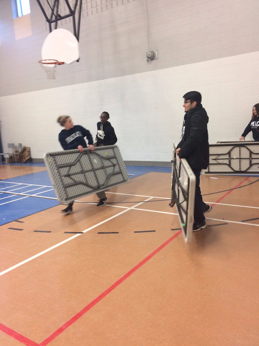 Mme_Shea's tweet photo. #MACFAIR was a huge success! But the best part for me was working with the greatest kids in Ottawa! They stayed long after everyone had left to put the gym back together. This is the reason I love @Immaculata_HS #WhyMac https://t.co/hsYBjvhvCx
