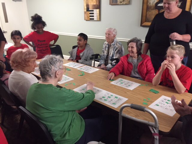 SCEKindnessClub's tweet photo. More from our visit to the Waterford...we sang, played Christmas Bingo, and socialized during lunch. https://t.co/VtCh8MD8aG