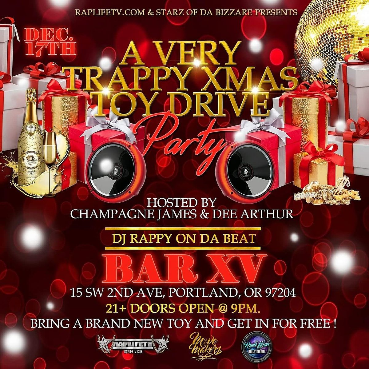 StarzofDa Bizzare rocking Dec 17th #ToyDrive bring one toy and get in #free at BAR XV come rock wit us!!