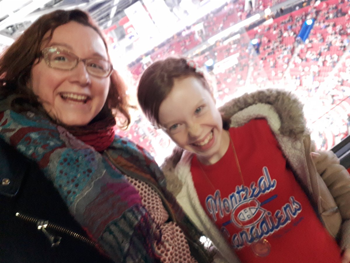 Her first game! Happy 10th birthday to my eldest! #habselfie