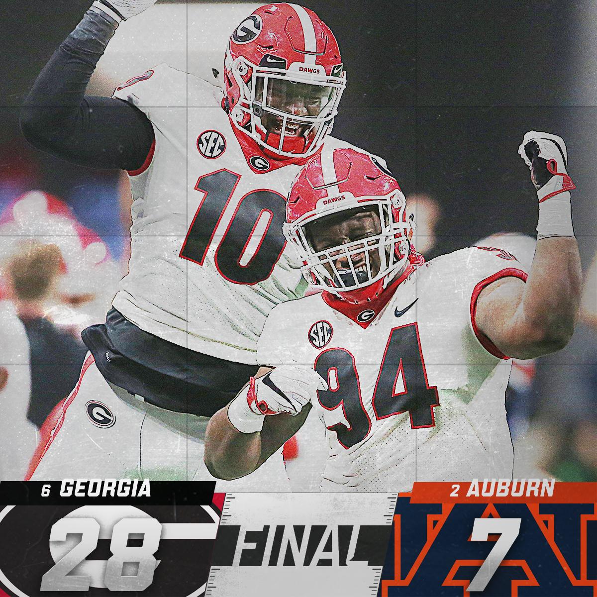 SportsCenter's tweet image. Sic 'em Dawgs!
For the first time in 12 years, Georgia is champion of the SEC.