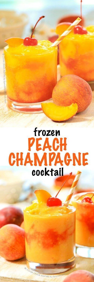 WineGlassWriter's tweet image. This Frozen Peach Champagne Cocktail takes just 5 minutes to prep and is the hit of every party!  #alize  #AlizeInColor buff.ly/2zBEE6F